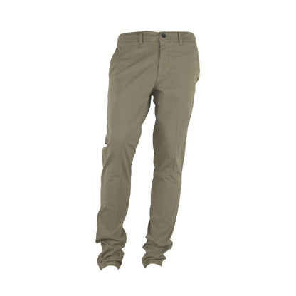 Pantalones elegantes de invierno en mezcla de algodón beige