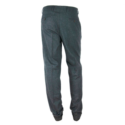 Pantalones grises de invierno de corte elegante