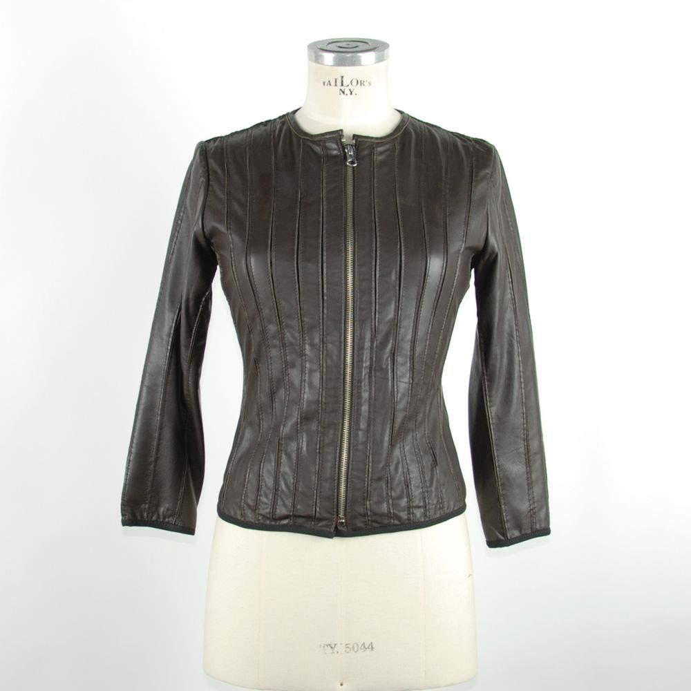 Chaqueta de cuero negra elegante para veladas elegantes