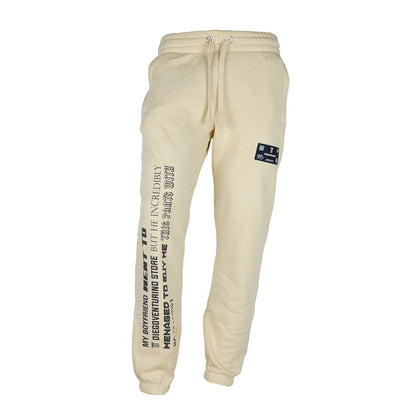 Pantalones deportivos elegantes de algodón beige