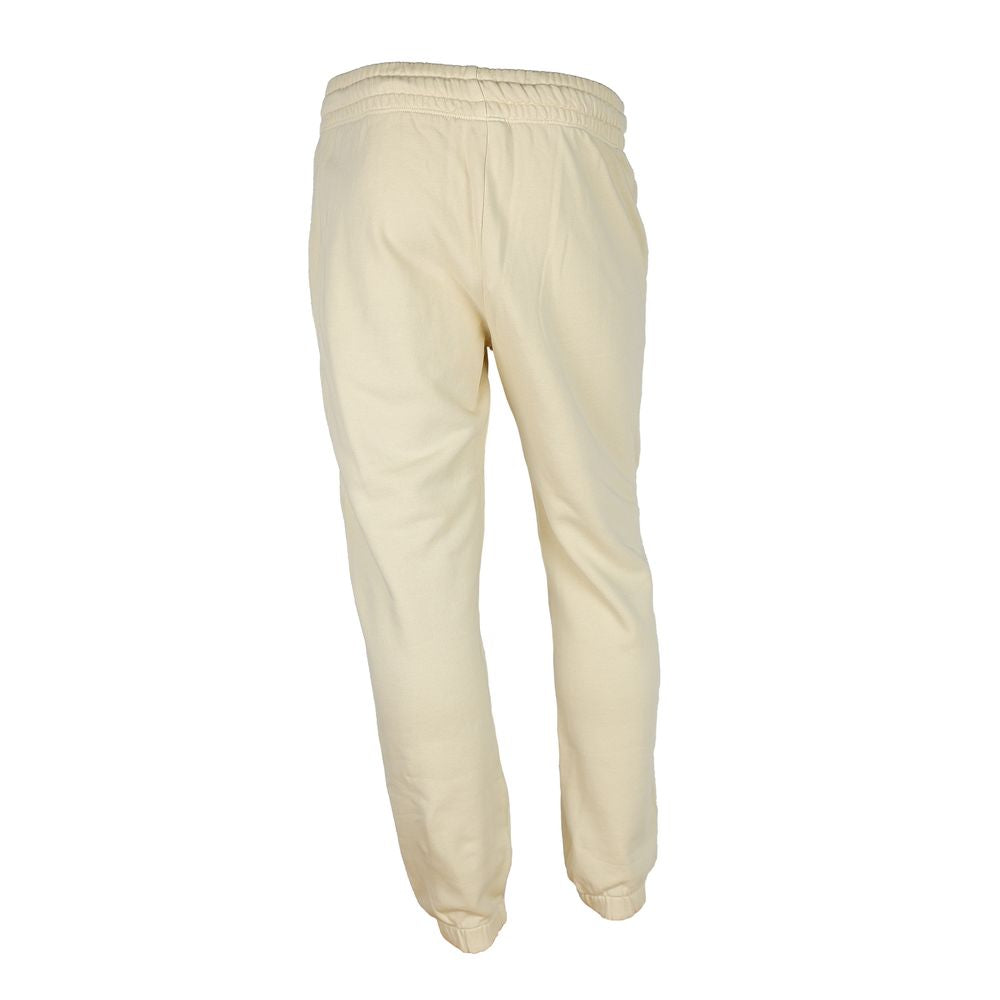 Pantalones deportivos elegantes de algodón beige