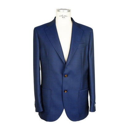 Blazer de lana azul para hombre