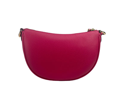 Bolso bandolera Dover pequeño en forma de media luna en color rosa