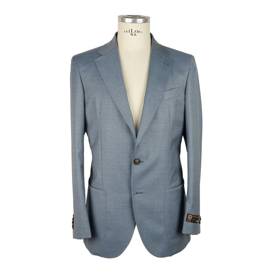 Blazer de lana azul claro para hombre