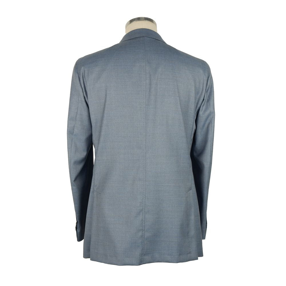 Blazer de lana azul claro para hombre