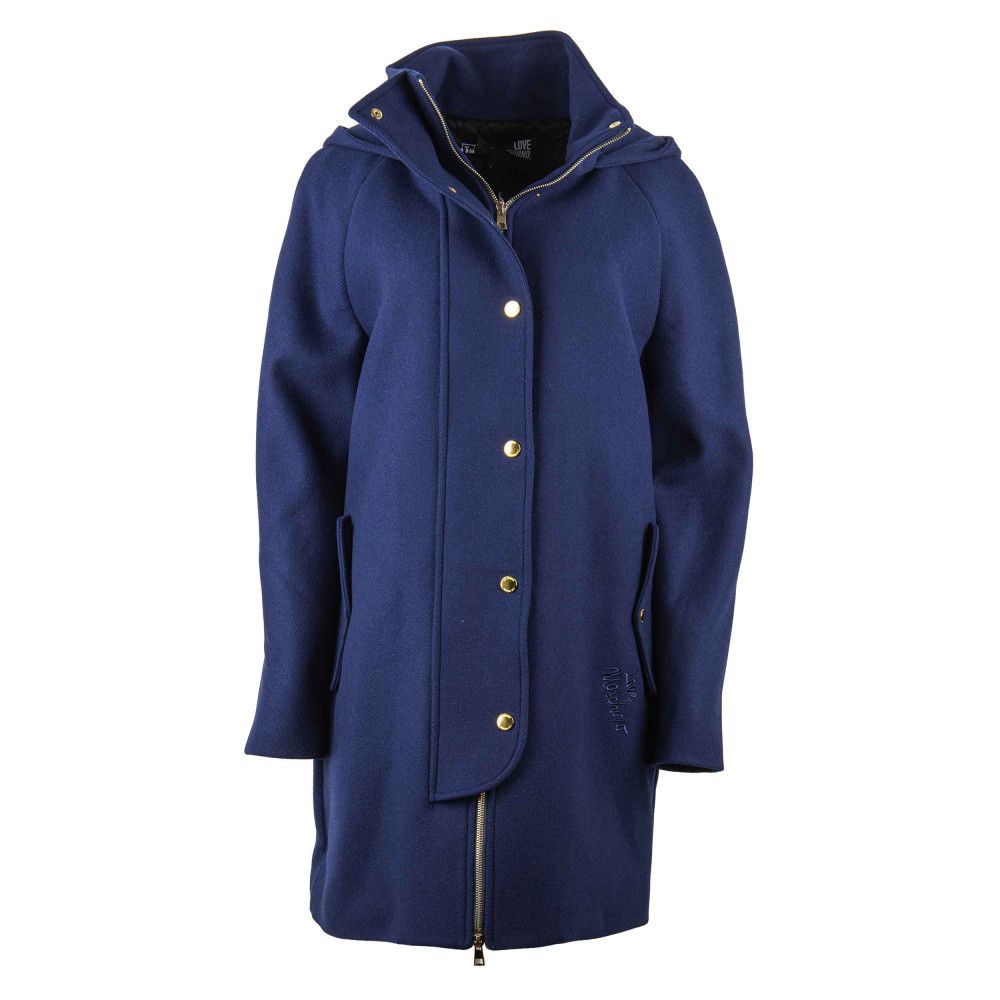 Blue Wool Women Coat