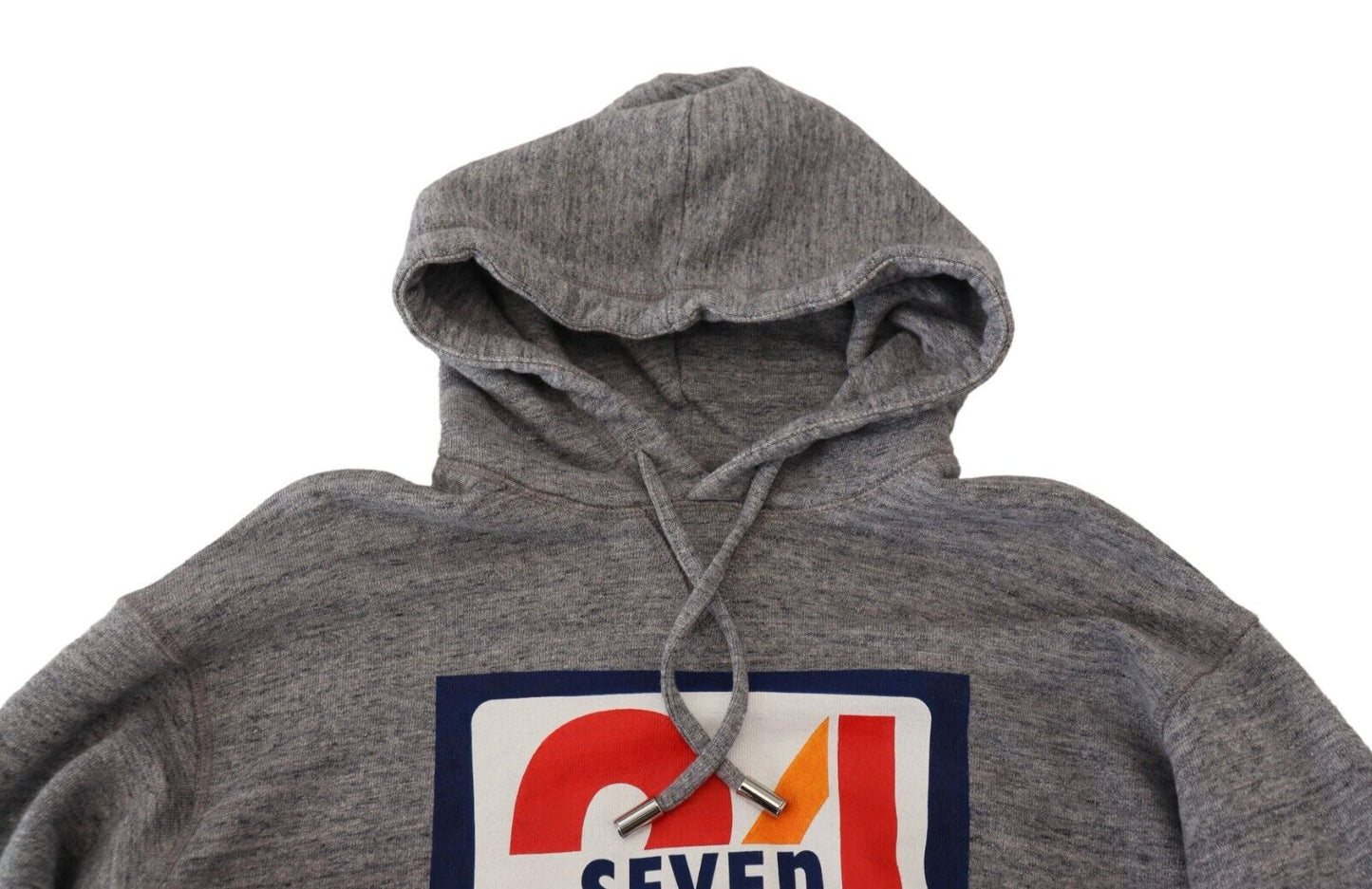 Gray Logo Print Cotton Hoodie Sweatshirt Sweater