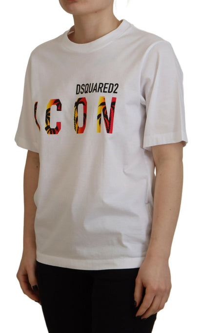 Camiseta de cuello redondo Icon East Tee de algodón blanco brillante