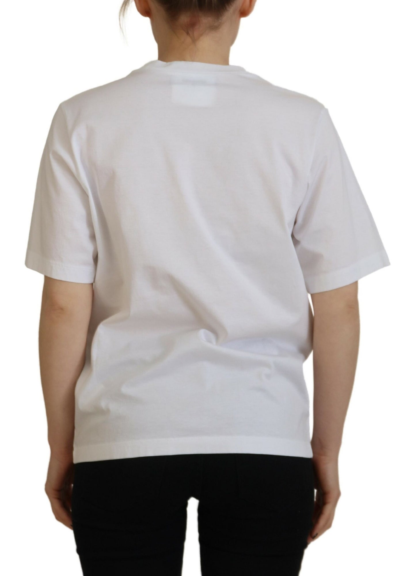 Camiseta de cuello redondo Icon East Tee de algodón blanco brillante