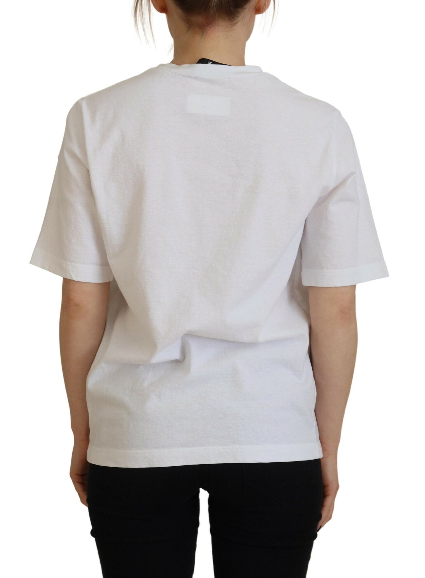 Camiseta de cuello redondo Icon East Tee de algodón blanco brillante