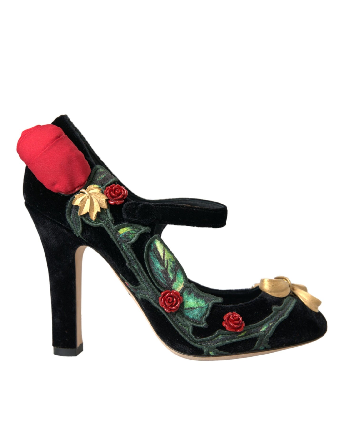 Broche de cristal con rosas negras para zapatos Mary Jane