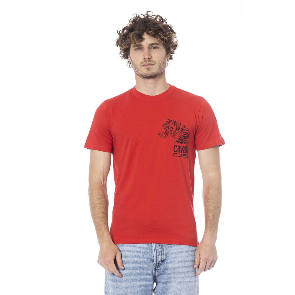 Camiseta de algodón roja para hombre