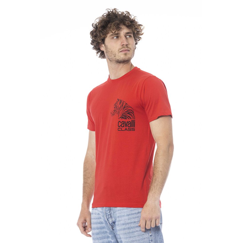 Camiseta de algodón roja para hombre