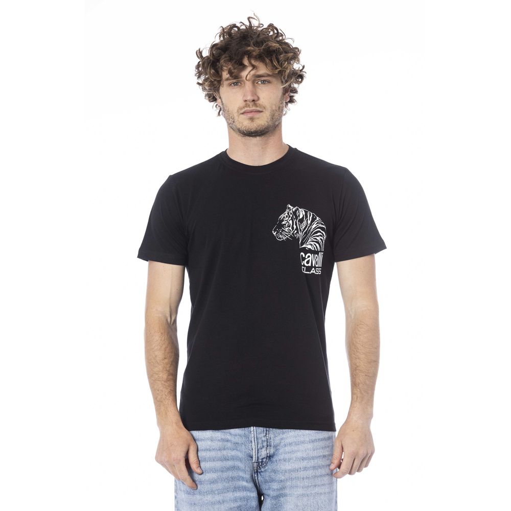 Camiseta de algodón negra para hombre