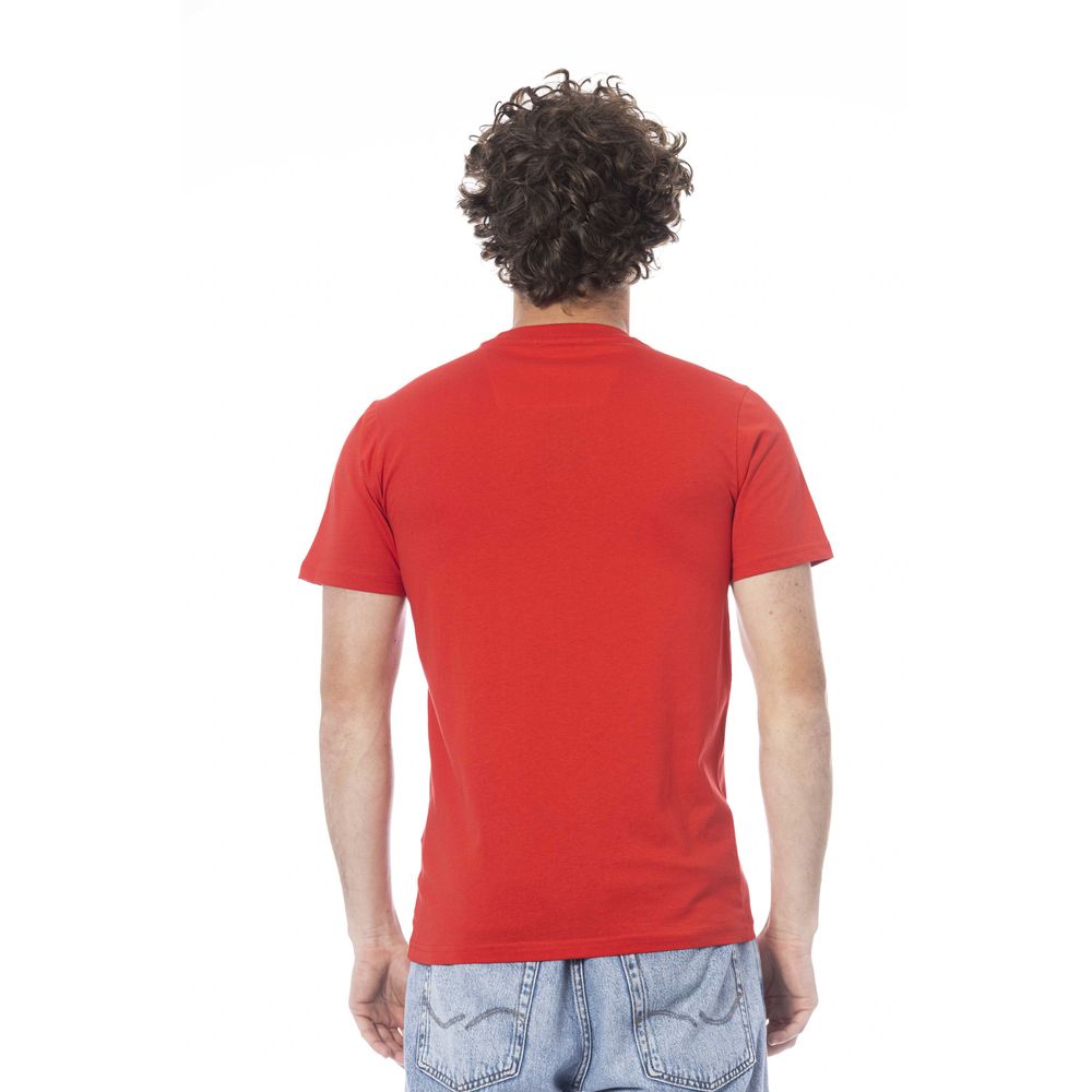 Camiseta de algodón roja para hombre