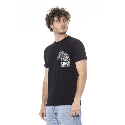 Camiseta de algodón negra para hombre