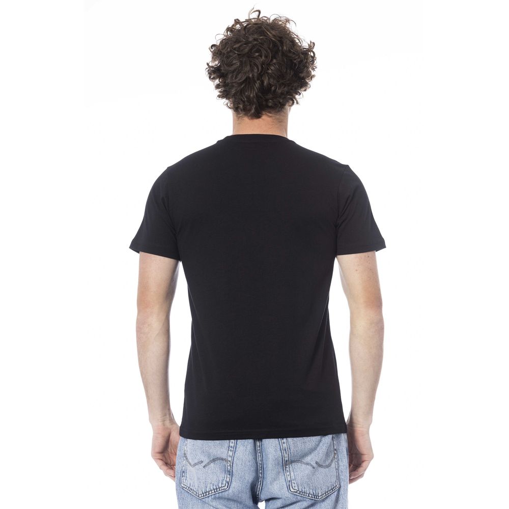 Camiseta de algodón negra para hombre