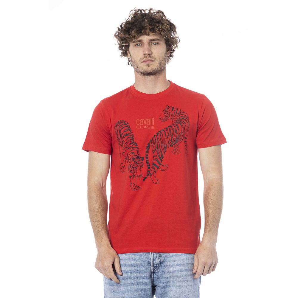 Camiseta de algodón roja para hombre