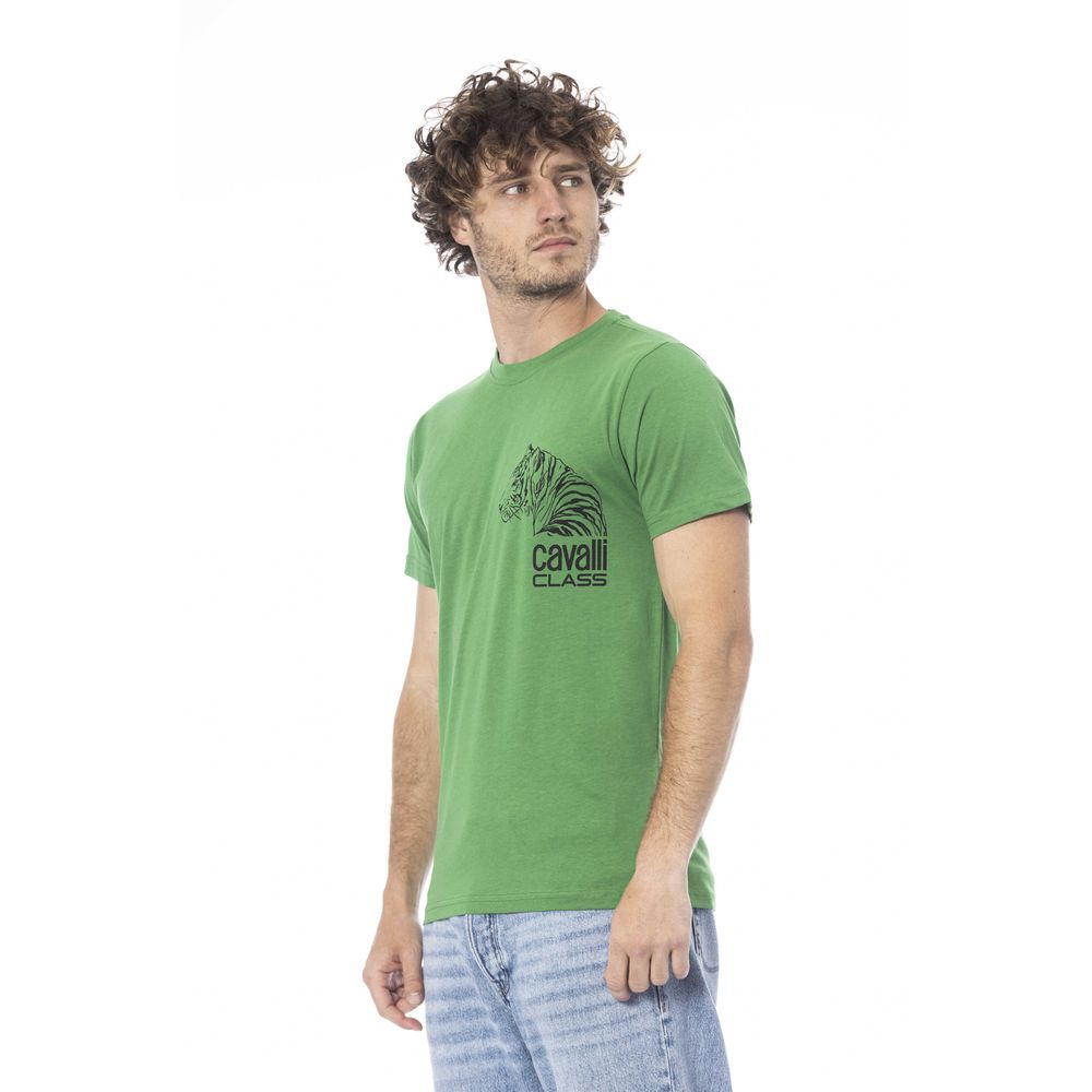 Camiseta de algodón verde para hombre