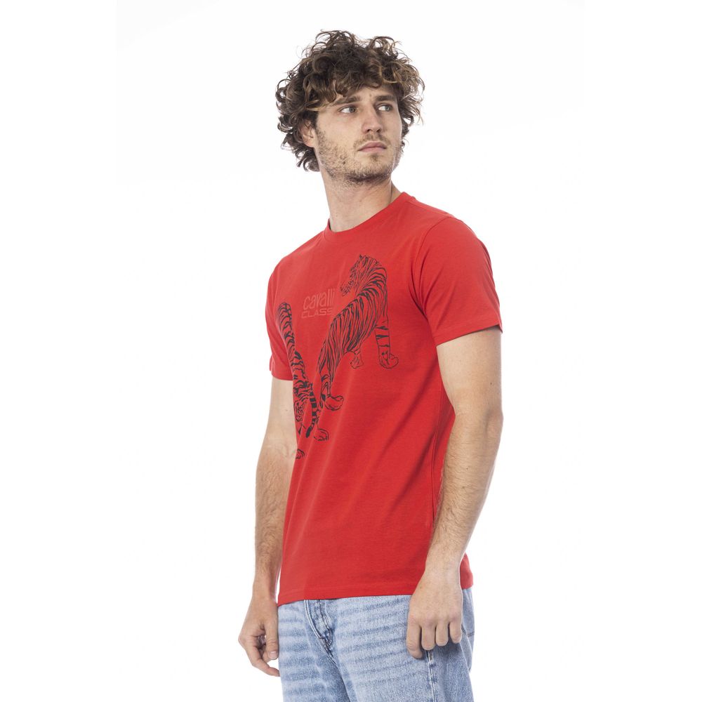 Camiseta de algodón roja para hombre