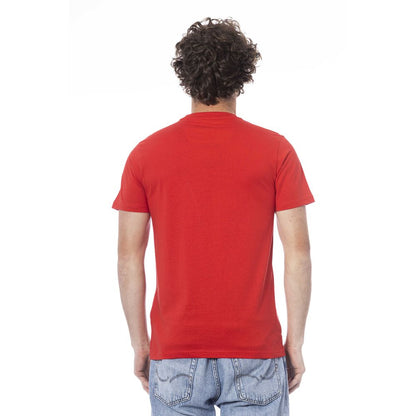 Camiseta de algodón roja para hombre