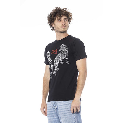 Camiseta negra de algodón para hombre