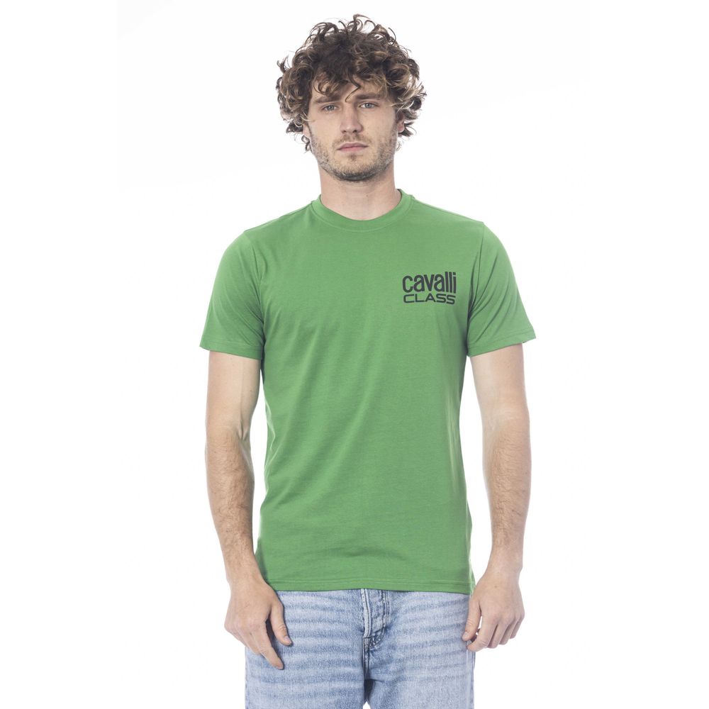 Camiseta de algodón verde para hombre