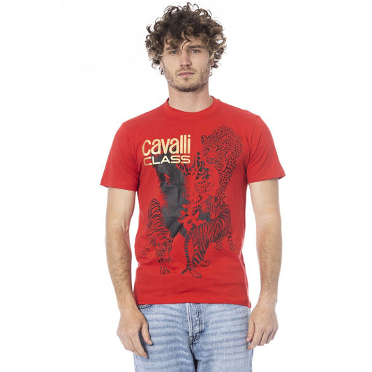 Camiseta de algodón roja para hombre