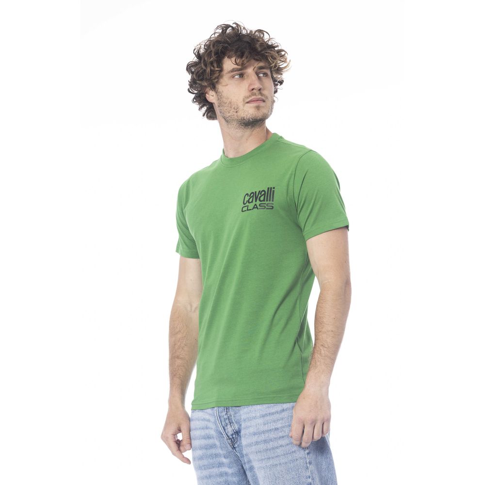 Camiseta de algodón verde para hombre