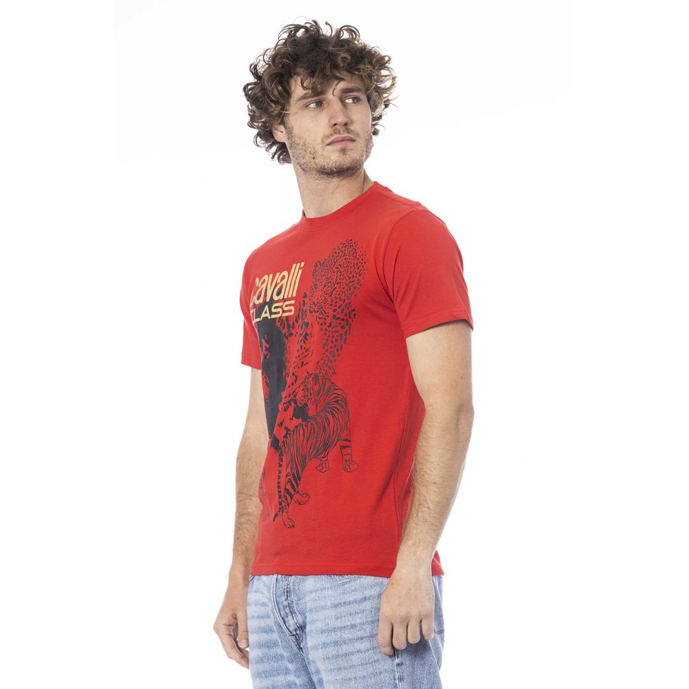 Camiseta de algodón roja para hombre