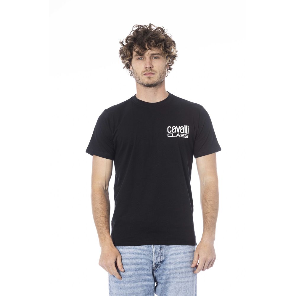 Camiseta de algodón negra para hombre