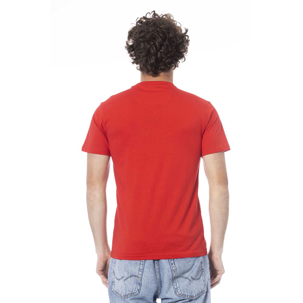 Camiseta de algodón roja para hombre