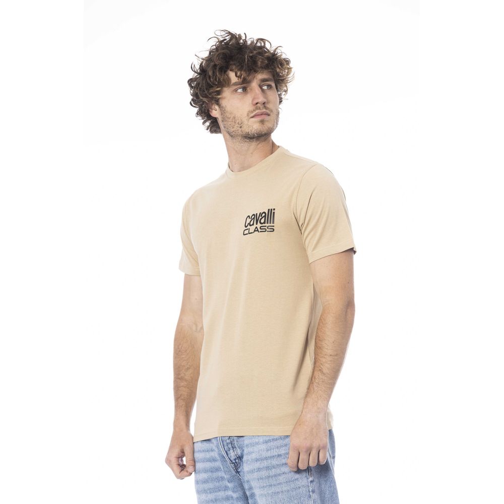 Camiseta de algodón beige para hombre