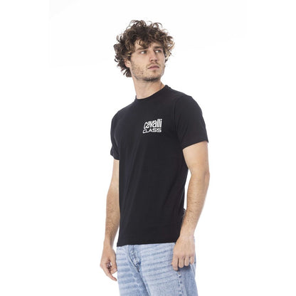 Camiseta de algodón negra para hombre