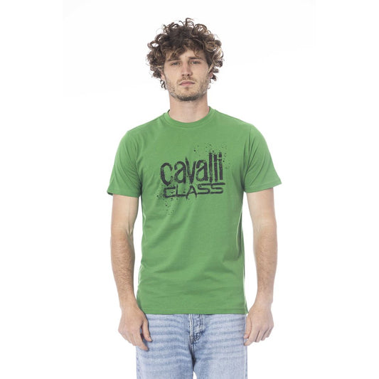 Camiseta de algodón verde para hombre