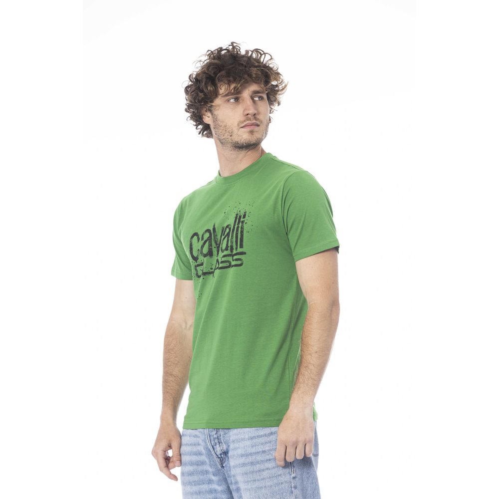 Camiseta de algodón verde para hombre