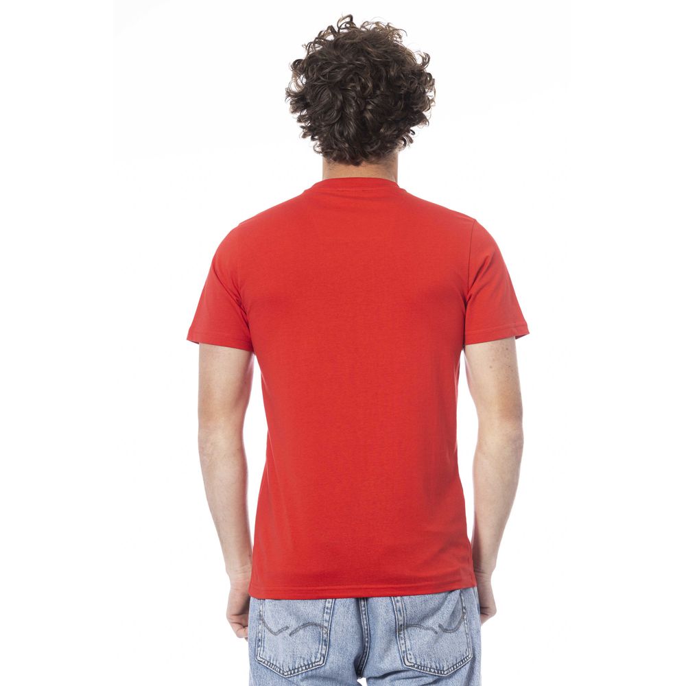 Camiseta de algodón roja para hombre