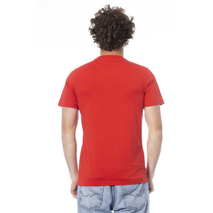 Camiseta de algodón roja para hombre