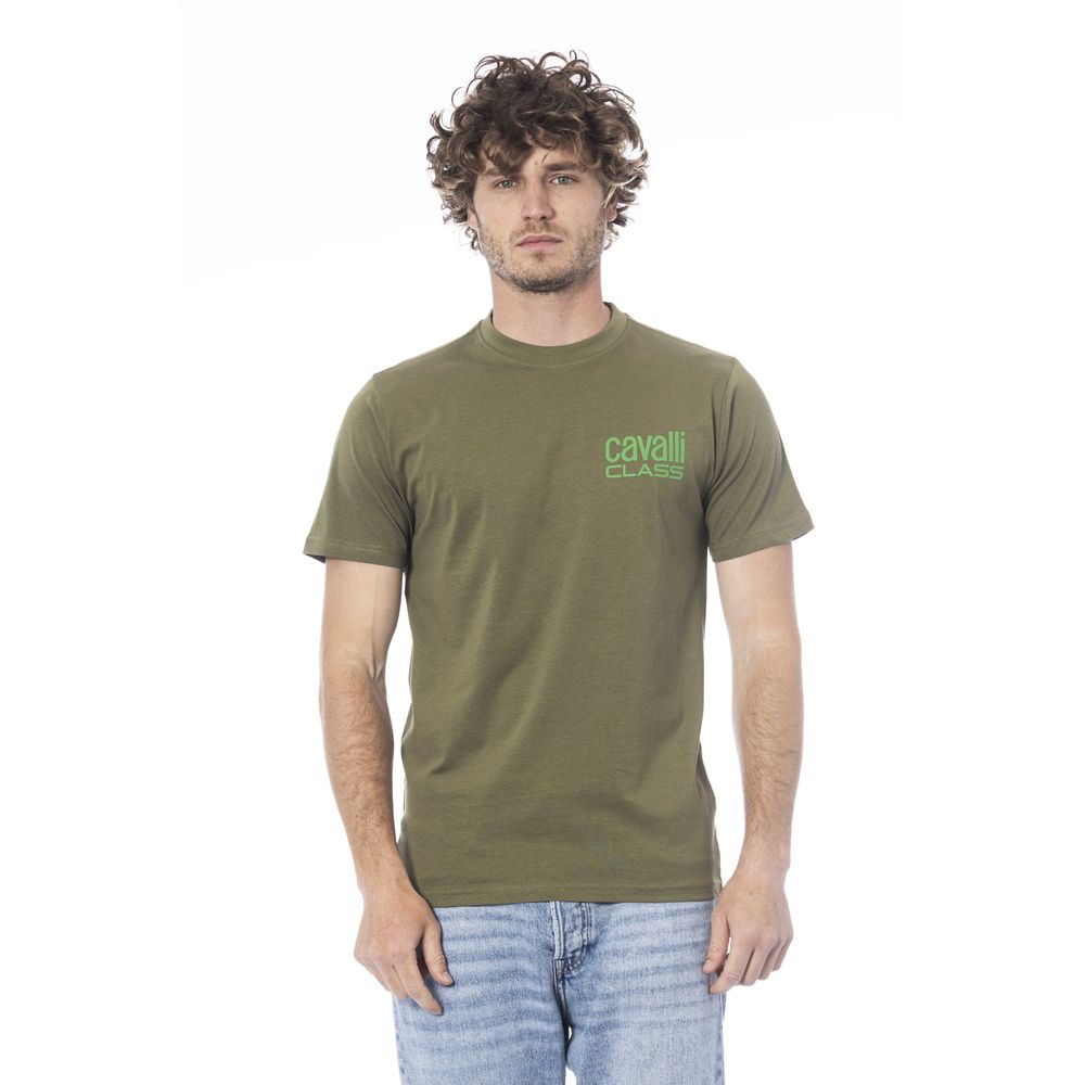 Camiseta de algodón verde para hombre