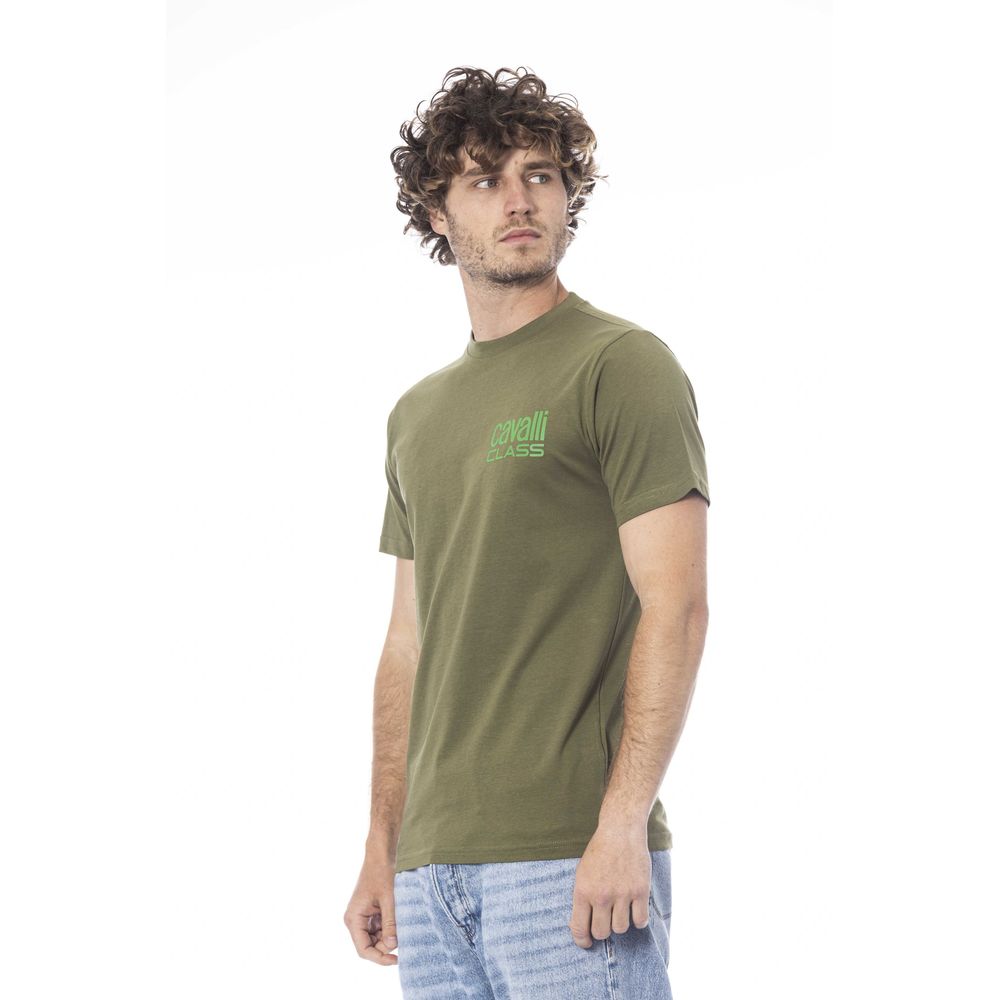 Camiseta de algodón verde para hombre