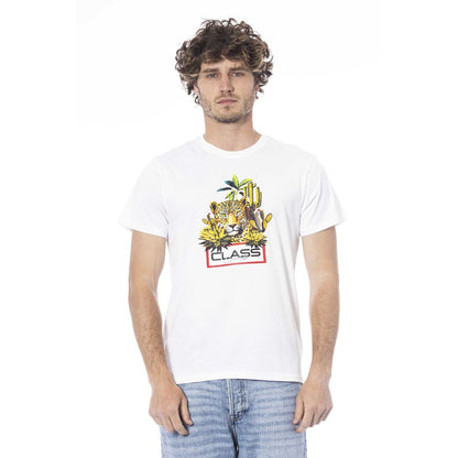 Camiseta de algodón blanca para hombre