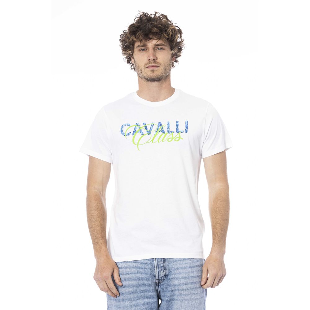 Camiseta de algodón blanca para hombre