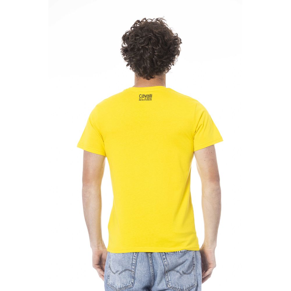 Camiseta amarilla de algodón para hombre