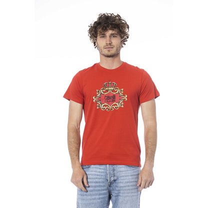 Camiseta de algodón roja para hombre