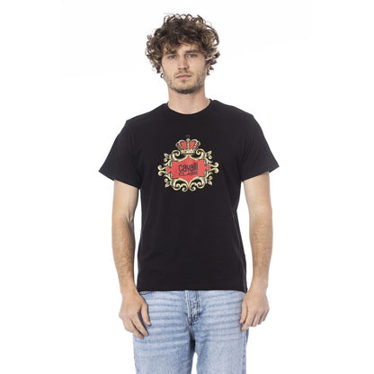 Camiseta de algodón negra para hombre