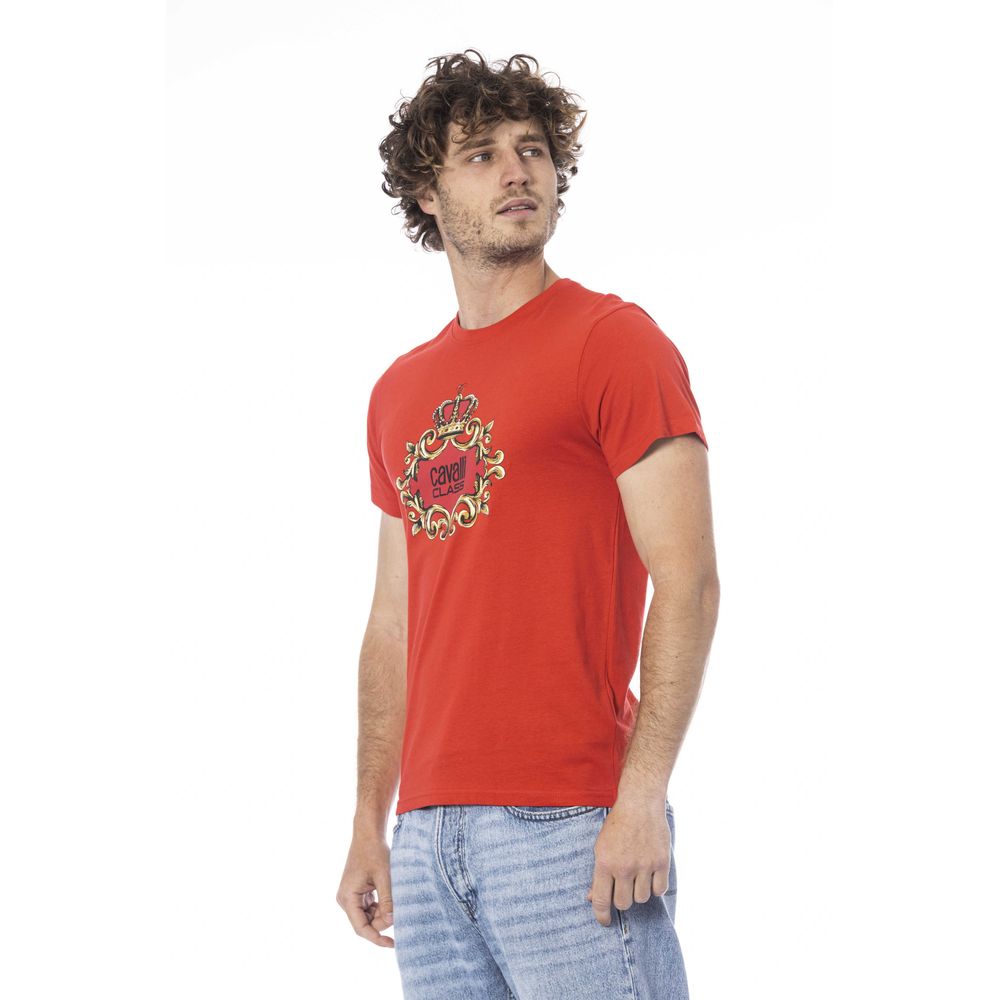 Camiseta de algodón roja para hombre