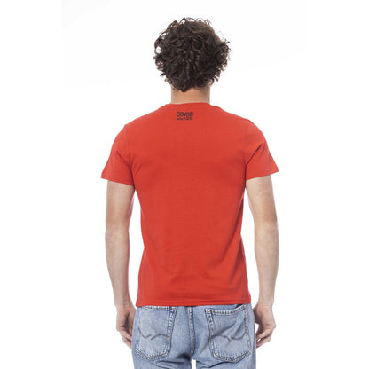 Camiseta de algodón roja para hombre