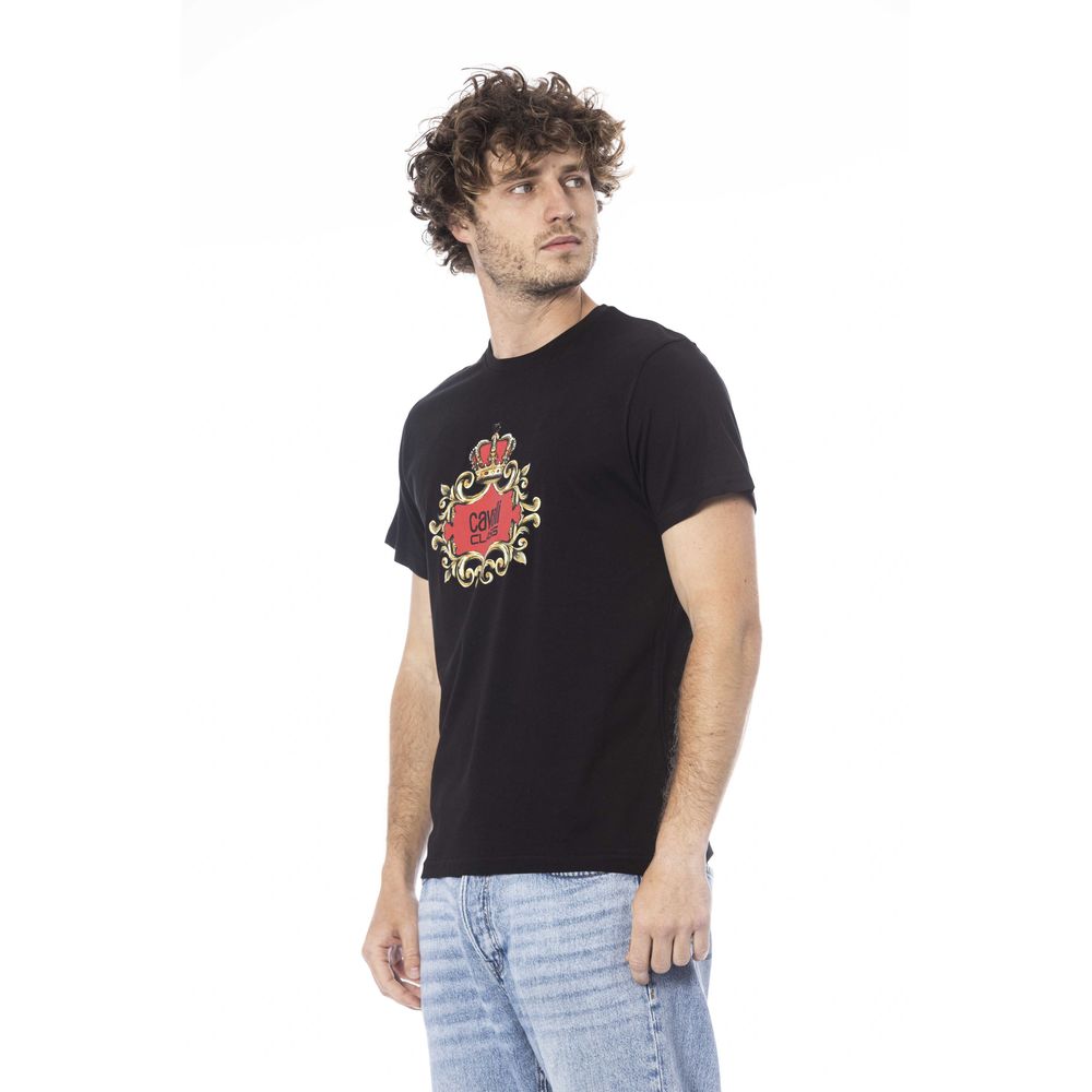 Camiseta de algodón negra para hombre