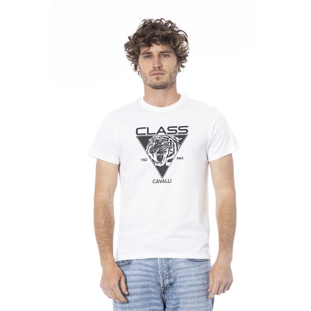 Camiseta de algodón blanca para hombre