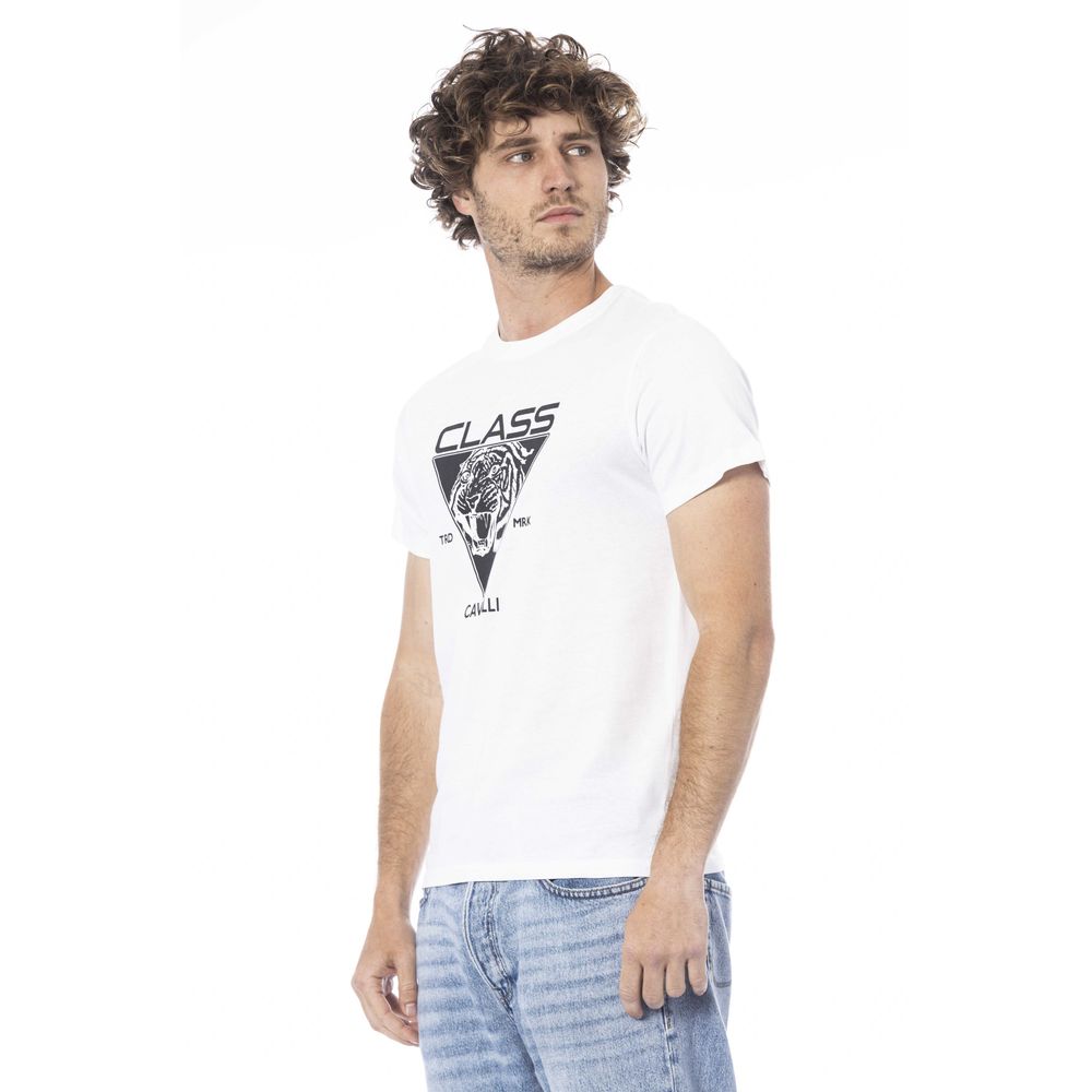 Camiseta de algodón blanca para hombre